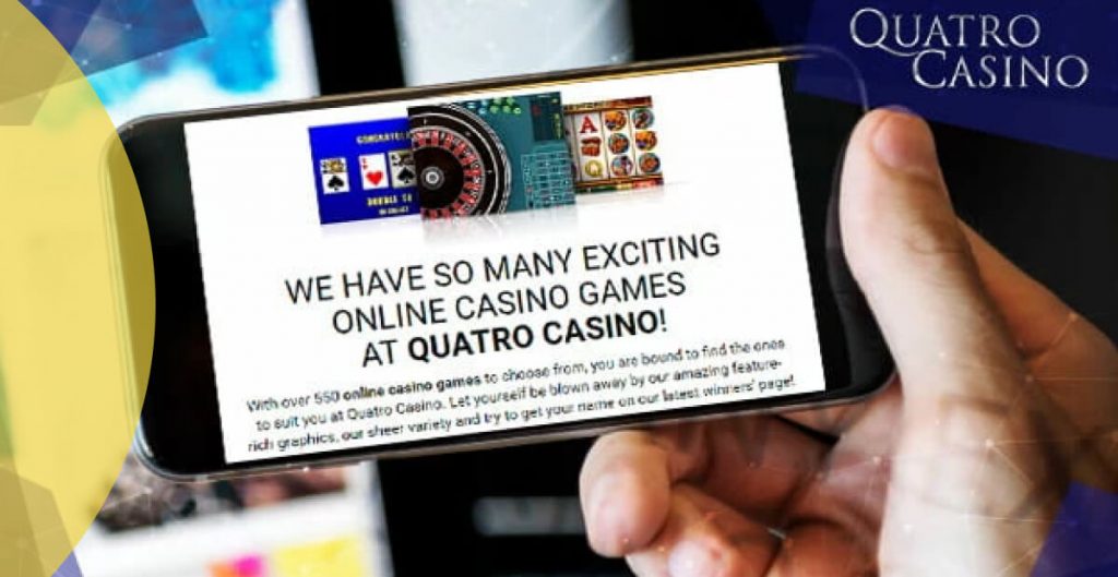 Quatro Casino Mobile application for iOS and Android